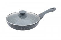 Сковорода Granchio Pietra naturale induzione с крышкой 24х5.5 см (88151) На фото Сковорода Granchio Pietra naturale induzione с крышкой 24х5.5 см (88151)