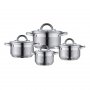 На фото Набор кастрюль из нержавеющей стали Bohmann 8 предметов (BH 0716)