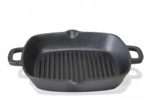 Квадратная сковорода-гриль Fissman 26x5 см чугунная с двумя боковыми ручками (CI-4097.26) На фото Квадратная сковорода-гриль Fissman 26x5 см чугунная с двумя боковыми ручками (CI-4097.26)