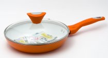 Сковорода Maestro Ceramic с крышкой 28 см оранжевая (MR-1209-28) На фото Сковорода Maestro Ceramic с крышкой 28 см оранжевая (MR-1209-28)