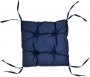 На фото Подушка на стул DOTINEM COLOR синяя 40х40 (борт 5см)  (213109-2)