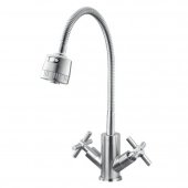 Смеситель для кухни с рефлекторным изливом MIXXUS DVE-011(SS0033) На фото Смеситель для кухни с рефлекторным изливом MIXXUS DVE-011(SS0033)