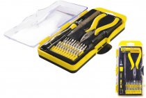 На фото Набор отверток и инструментов Mastertool 23 шт точных (40-0166)