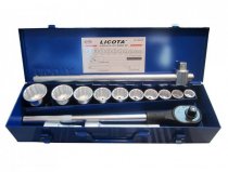 На фото Набор торцевих головок Licota 3/4" 7/8"-2" 6 граней 15предметов (ALT-6001WS)