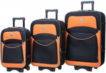 На фото Чемодан Bonro Style набор 3 штуки черно-оранжевый (10010306)
