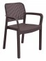 На фото Стул пластиковый Allibert Samanna коричневый (8711245125909)