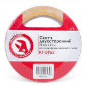 На фото Скотч двухсторонний Intertool 50мм*25 м на полипропиленовой основе (KT-0953)