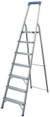 Стремянка алюминиевая Flora 7 ступенчатая (5035524) На фото Стремянка алюминиевая Flora 7 ступенчатая (5035524)