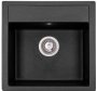 На фото Кухонная мойка Granado Merida Black shine (0301)