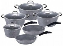 На фото Набор посуды Berlinger Haus Gray Stone Touch Line 10 предметов (BH-1170)
