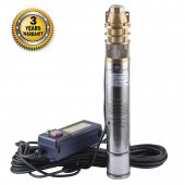 На фото Насос скважинный вихревой OPTIMA 3SKm100 PRIME 0,75кВт + кабель 20м и пульт