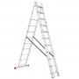 На фото Лестница алюминиевая Intertool 3-х секционная 3*11ступ. 6.7м (LT-0311)