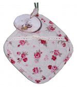 На фото Прихватка Прованс Red Rose с кружевом 20х20 см (.003719)