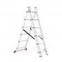 На фото Лестница алюминиевая Intertool 3-х секционная 3*6ступ. 3.41м (LT-0306)
