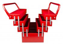 На фото Ящик металлический Mastertool 550 мм 7 отделений (79-5507)