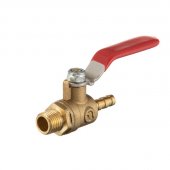 На фото Кран шаровый воздушный, латунь, наружная резьба 1/4" на шланг 6мм Intertool STORM (PT-1886)