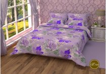 На фото Постельное белье Leleka-Textile Полиэстер 145х210 Сиреневое Полуторные