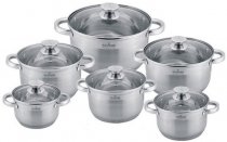 На фото Набор кастрюль Maxmark 12 предметов (MK-3512B)