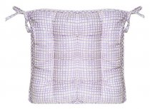 На фото Подушка для стула Прованс by Andre Tan 40x40 см Сиреневая клетка (.000182)