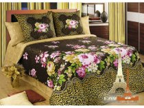 На фото Комплект постельного белья Love you Ноктюрн 160х240 см 4шт Полуторный Коричневый
