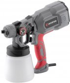 На фото Краскопульт электрический Intertool HVLP 550 Вт, форсунка 1.8 мм, бачок 800 мл, 400 мл/мин (DT-5055)