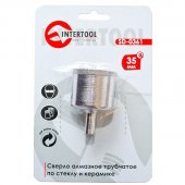 На фото Коронка трубчатая Intertool по стеклу и керамике 35мм (SD-0361)