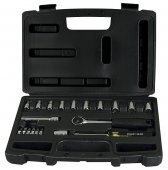 На фото Набор головок торцевых Stanley Expert 1/4" с инструментами, 20 шт DW (1-94-649)