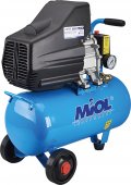 На фото Компрессор Miol 1.1кВт 20л 158л/мин 8бар 220В (81-145)