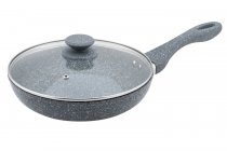 Сковорода Granchio Pietra naturale induzione с крышкой 28х6 см (88153) На фото Сковорода Granchio Pietra naturale induzione с крышкой 28х6 см (88153)