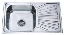 На фото Кухонная мойка Zerix Z7848-08-180D Decor декорированная (ZX1605)