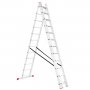 На фото Лестница алюминиевая Intertool 3-х секционная 3*12ступ. 7.6м (LT-0312)