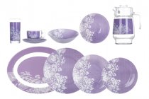 На фото Сервиз столовый Luminarc Piume Violet 45 предметов (N2627)
