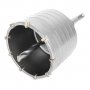 На фото Коронка Intertool по бетону 75мм и переходник SDS Plus 100мм (SD-7075)
