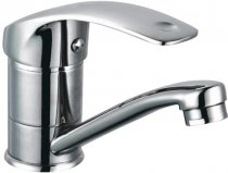 На фото Смеситель для кухни Tau SD D40 гусак прямой 150 мм на шпильке (SD-2B143C)