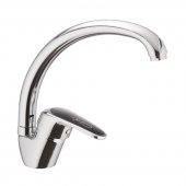 На фото Смеситель для кухни CRON MAGIC 777 (черная ручка) (CR0115)