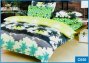 На фото Постельное белье Leleka-Textile Сатин 200х220 Зеленое Евро
