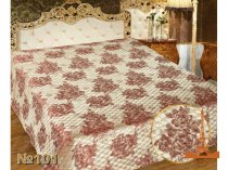 На фото Покрывало Love you Жаккард 101 200х220 см Коричневое