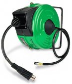 На фото Шланг воздушный на катушке Toptul 20 атм 8x12 мм 15 м удлинитель пневматический (KHAP0815E)