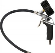 Пневмопистолет для подкачки шин Yato с манометром P ≤ 0.8 MРa 1/4" (YT-2370) На фото Пневмопистолет для подкачки шин Yato с манометром P ≤ 0.8 MРa 1/4" (YT-2370)