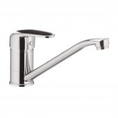 На фото Смеситель для кухни CRON MAGIC 555 (черная ручка) (CR0108)