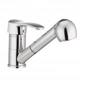 На фото Смеситель для кухни Haiba FOCUS 014 с выдвижной лейкой (HB0129)