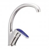 Смеситель для кухни Haiba MAGIC 777 с синей ручкой (HB0679) На фото Смеситель для кухни Haiba MAGIC 777 с синей ручкой (HB0679)