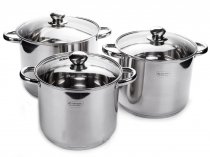 На фото Набор кастрюль из нержавеющей стали Edenberg 6 предметов (EB-525)
