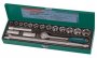 Набор торцевых головок Jonnesway 1/2"DR 11-32 мм 19 шт (S04H419S) На фото Набор торцевых головок Jonnesway 1/2"DR 11-32 мм 19 шт (S04H419S)
