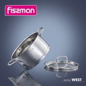 На фото Кастрюля Fissman West 24x12 см/5.4 л со стальной крышкой (SS-5254.5.4)