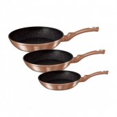 На фото Набор сковород Berlinger Haus Rosegold Metallic Line 3 предметов (BH-1278N)