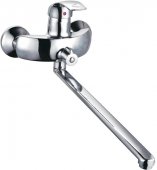 Смеситель для ванны Tau SL D40 гусак прямой 350мм дивертор встроенный картриджный (SL-2C243C) На фото Смеситель для ванны Tau SL D40 гусак прямой 350мм дивертор встроенный картриджный (SL-2C243C)