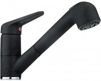 Смеситель для кухни Franke NOVARA-PLUS с выносным шлангом фрагранит оникс (115.0470.675) На фото Смеситель для кухни Franke NOVARA-PLUS с выносным шлангом фрагранит оникс (115.0470.675)