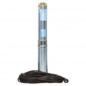 На фото Скважинный насос Dongyin 0.75 кВт H 51(33)м Q 140(100) л/мин Ø102 мм 25м кабеля (777492)