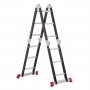 На фото Лестница трансформер Intertool 4х3 ступени, стальной профиль, 3380 мм 150 кг (LT-0023)